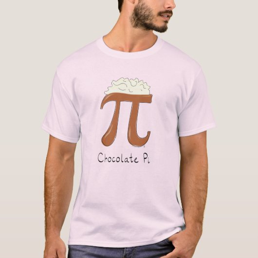T-shirt Enseignant en mathématiques Pi Chocolat (Devant)