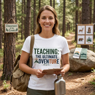 T-shirt Enseignant en plein air, aventure ultime