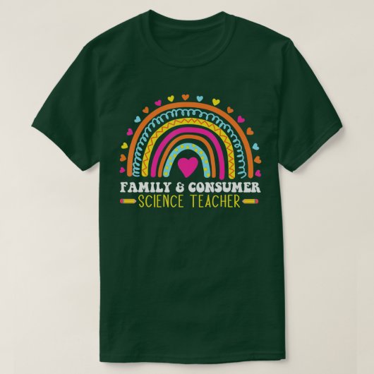 T-shirt enseignant en sciences de la famille et de la cons (Design devant)