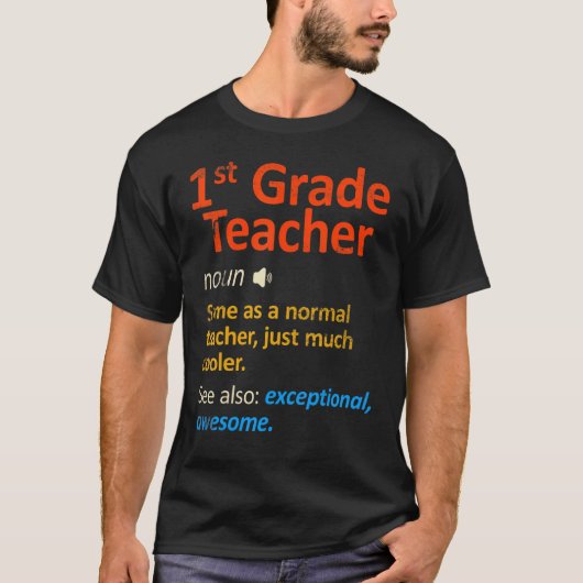 T-shirt Enseignant Enseignant de première année Enseignant (Devant)