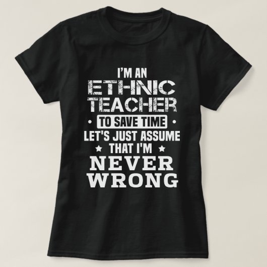 T-shirt Enseignant ethnique (Design devant)
