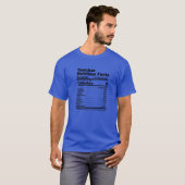 T-shirt Enseignant Faits nutritionnels Drôle Enseignant Nu (Devant entier)