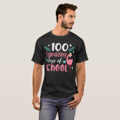 T-shirt enseignant, flamand, flamant, flamant 100e jour, f (Devant entier)