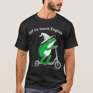 T-shirt Enseignant Français Scooter Frog Esl Enseignant