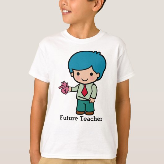 T-shirt Enseignant futur avec coeur (Devant)