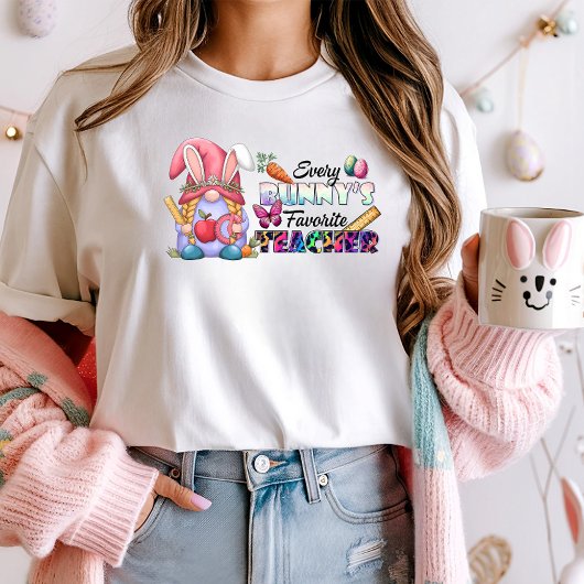 T-shirt Enseignant Gnome de Pâques