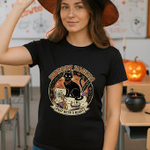 T-shirt Enseignant Halloween Histoire Haunts Chat & Scroll