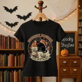 T-shirt Enseignant Halloween Histoire Haunts Chat & Scroll