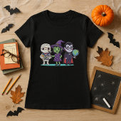 T-shirt Enseignant Halloween mignonne maman, sorcière et v