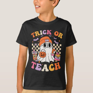 T-shirt Enseignant Halloween Trick Ou Enseigner Cute Ghost