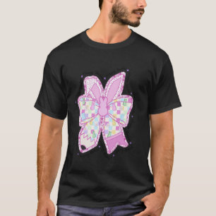 T-shirt Enseignant Hoppy Coquette Arc Lapin Oeufs Chasseur