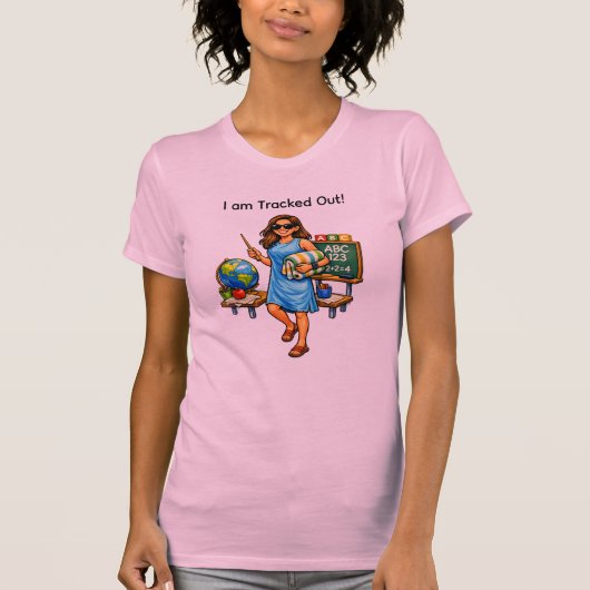 T-shirt Enseignant : Je suis épuisé (Devant)