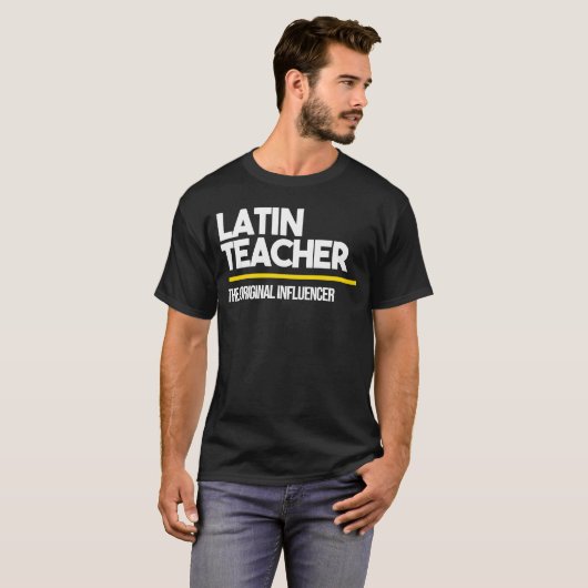 T-shirt Enseignant latin Original Influencer Middle High S (Devant entier)