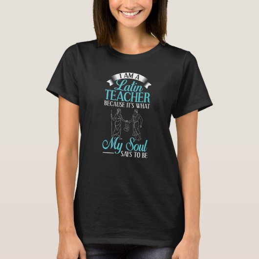 T-shirt Enseignant Latin Rome Langue École de Langue (Devant)