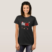 T-shirt Enseignant Math de Noël Fa La8 Equations Fa La La (Devant entier)