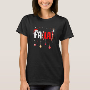 T-shirt Enseignant Math de Noël Fa La8 Equations Fa La La 