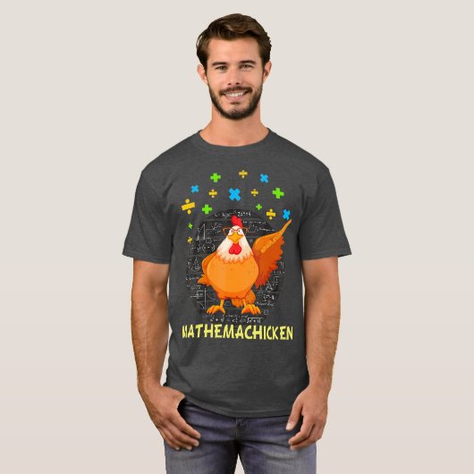 T-shirt Enseignant Mathemachicken Math Lovers Funny (Devant entier)