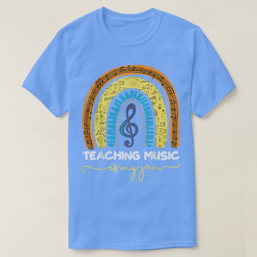 T-shirt Enseignant Musique La Musique Est Mon Jam 1977 (Design devant)