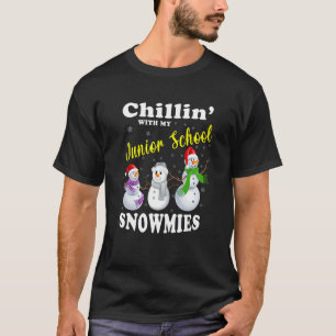 T-shirt Enseignant Noël Chillin Avec Mon Sn École Junior