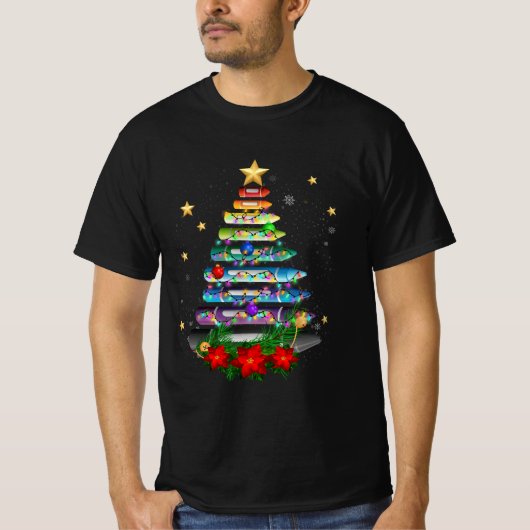 T-shirt Enseignant Noël Crayonne Arbre Décor Léger Stu (Devant)