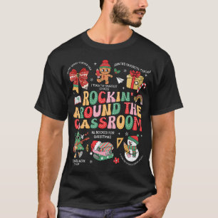 T-shirt Enseignant Noël Rockin' autour de la classe