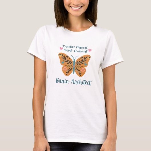 T-shirt enseignant papillon (Devant)
