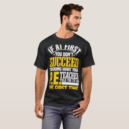 T-shirt Enseignant PE Gym Enseignant Enseignant Enseignant (Devant entier)