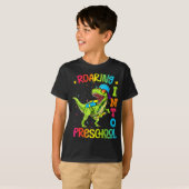 T-shirt Enseignant Pré K Retour À L'École Préscolaire Dino (Devant entier)