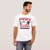 T-shirt Enseignant préféré de Cupid, Enseignant de la Sain (Devant entier)