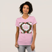 T-shirt enseignant préféré Père Noël rose (Devant entier)