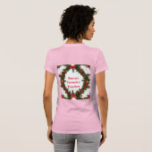T-shirt enseignant préféré Père Noël rose (Dos entier)