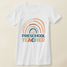 Enseignant préscolaire couleurs rétro boho arc-en-