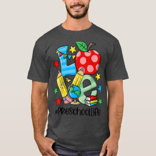 T-shirt Enseignant préscolaire Étudiant Heureux premier De