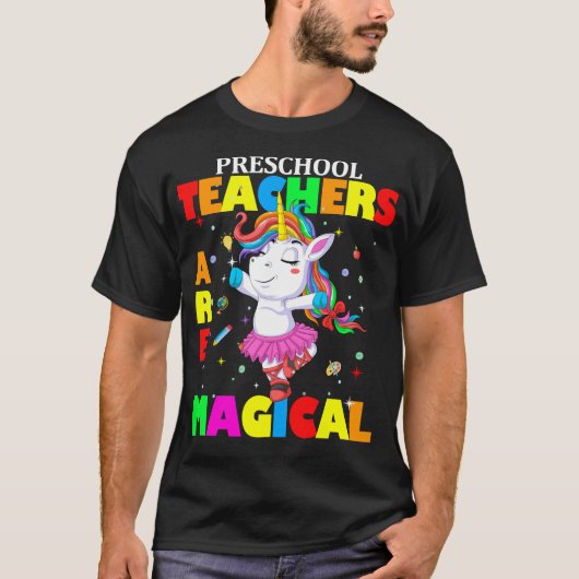 T-shirt enseignant préscolaire magique (Devant)