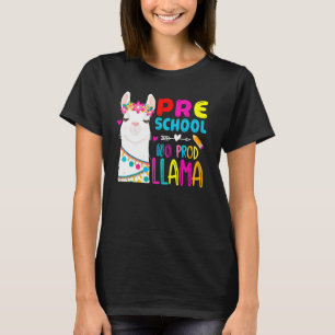 T-shirt Enseignant préscolaire Rainbow No Prob Llama 100e