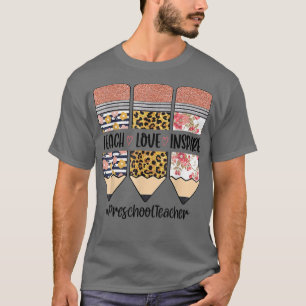 T-shirt Enseignant Préscolaire Retour À L'École Enseigner