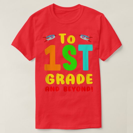 T-shirt Enseignant Retour à l'école de première année Garç (Design devant)
