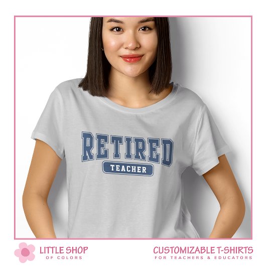 T-shirt Enseignant retraité universitaire personnalisable