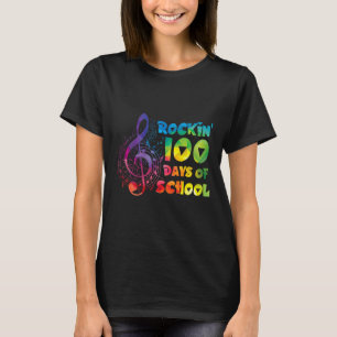 T-shirt Enseignant - rockin 100 Jours De Musique Scolaire