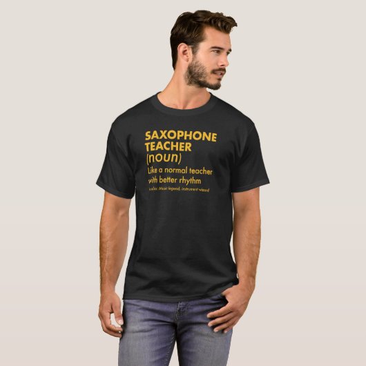T-shirt Enseignant Saxophone Comme Un Enseignant Normal Av (Devant entier)