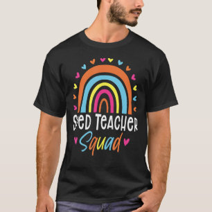 T-shirt Enseignant Spécial Sped Ed Boho Boho Rainbo