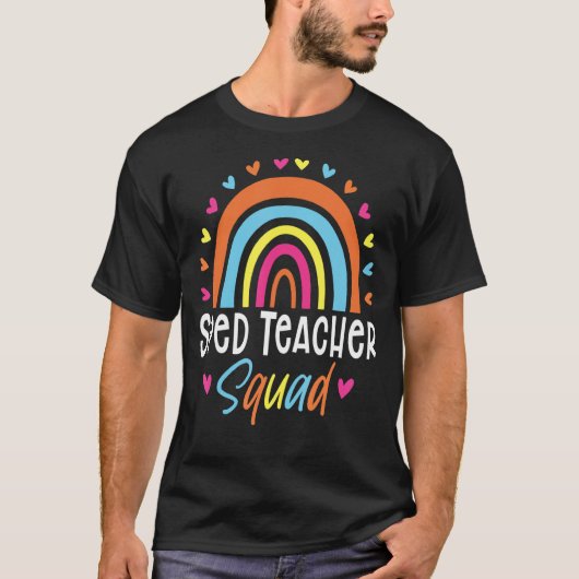 T-shirt Enseignant Spécial Sped Ed Boho Boho Rainbo (Devant)