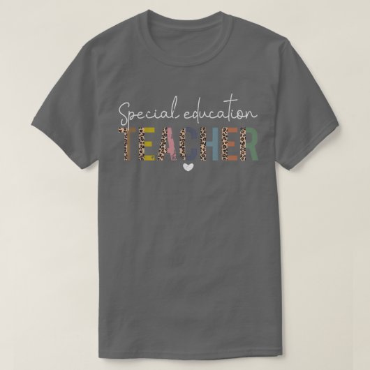 T-shirt Enseignant Spécial Spirate Ed SPED Leopard Boh (Design devant)