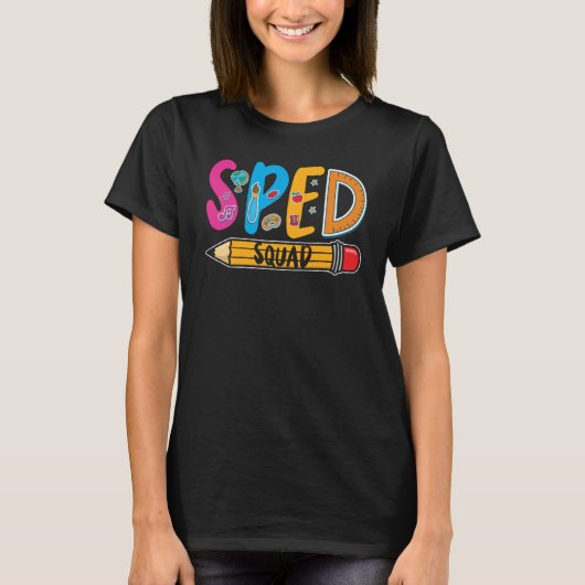 T-shirt Enseignant SPED de l'équipe d'aide à l'éducation s (Devant)
