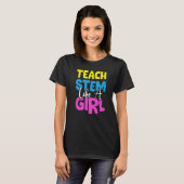 T-shirt Enseignant Stem Comme Une Fille Scientifique Techn (Devant entier)
