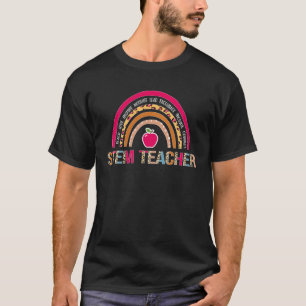 T-shirt Enseignant STEM Rainbow Science Ingénieur technolo