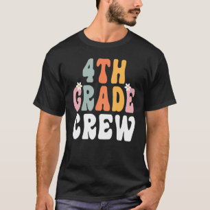 T-shirt Enseignant Super rétro de 4e année Joyeux 1er jour