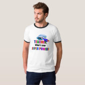 T-shirt enseignant Superhero (Devant entier)