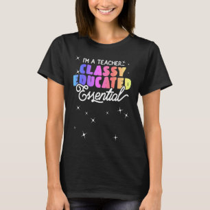 T-shirt Enseignant Travailleur essentiel Je suis enseignan