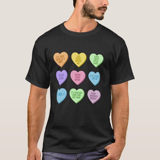T-shirt Enseignant Valentines Jour Drôle Conversation Coeu (Devant)